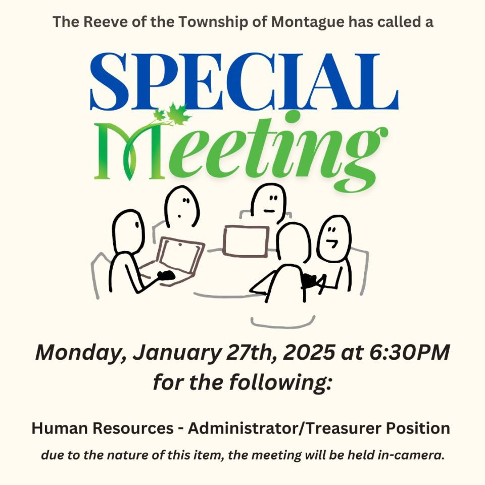 NOTICE OF SPECIAL MEETING - JANUARY 27, 2025